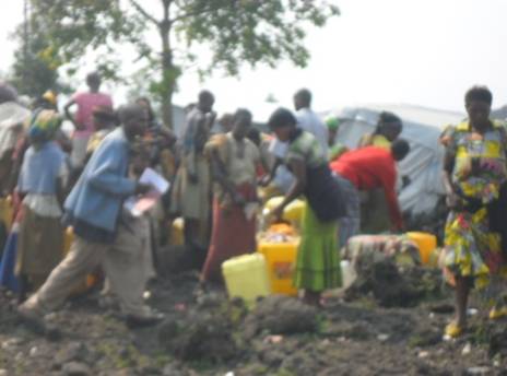 Searching for water in the camp